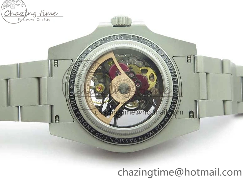 0522 Submariner 116610 Andrea Pirlo Sandblasted ROF Best Edition Carbon Bezel on Skeleton DIal SA TimelessDesign 2789